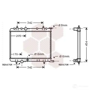 Радиатор охлаждения двигателя VAN WEZEL 474575 9 T5EWJR 40002223 5410909060664