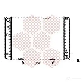 Радиатор охлаждения двигателя VAN WEZEL DUBIS 30002175 603021 75 468538 изображение 0