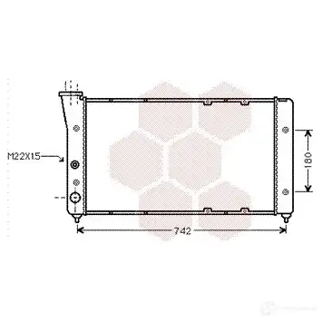 Радиатор охлаждения двигателя VAN WEZEL PGEFA 58002091 605820 91 481538