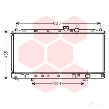 Радиатор охлаждения двигателя VAN WEZEL UHIQGCC 470871 6 0322237 32002237 изображение 0