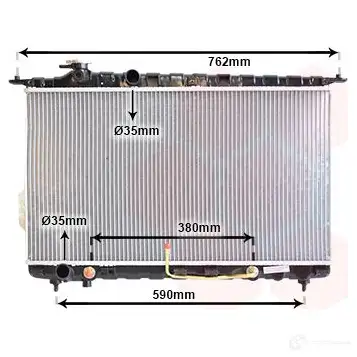 Радиатор охлаждения двигателя VAN WEZEL E1HKI4U 82002107 6082210 7 486007