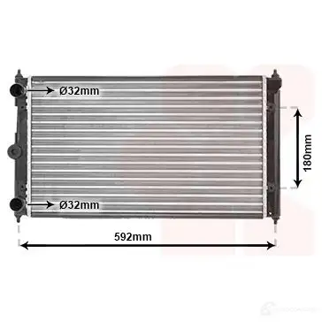 Радиатор охлаждения двигателя VAN WEZEL 481541 1A20PZ 605820 95 58002095