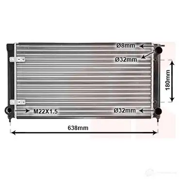 Радиатор охлаждения двигателя VAN WEZEL 605 82048 58002048 481523 4G71N