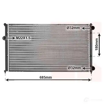 Радиатор охлаждения двигателя VAN WEZEL 45A87X 605821 16 58002116 481552
