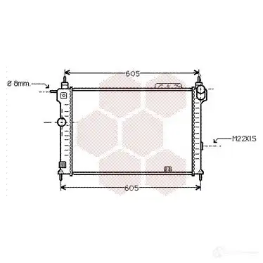 Радиатор охлаждения двигателя VAN WEZEL 472012 UPL4YH5 37002028 6037202 8 изображение 0