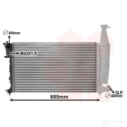 Радиатор охлаждения двигателя VAN WEZEL 60092 140 09002140 460179 98PN46