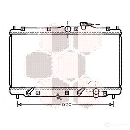 Радиатор охлаждения двигателя VAN WEZEL CYAUA 602 52079 25002079 466881 изображение 0