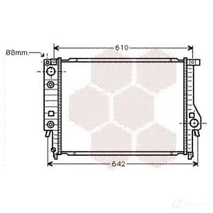 Радиатор охлаждения двигателя VAN WEZEL 6 0062097 D86PL 457925 06002097