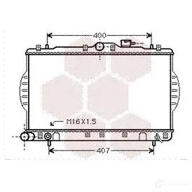 Радиатор охлаждения двигателя VAN WEZEL 60822 088 7G9D3B 485994 82002088