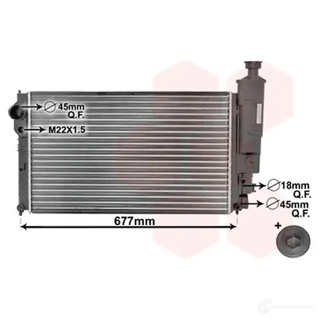 Радиатор охлаждения двигателя VAN WEZEL 60 402135 41XO35L 40002135 474536