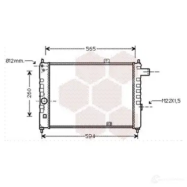 Радиатор охлаждения двигателя VAN WEZEL PD0DG 37002052 6037205 2 472021