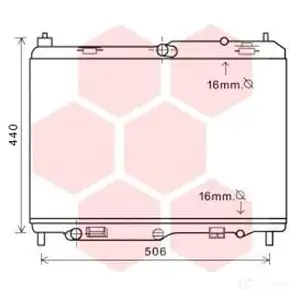 Радиатор охлаждения двигателя VAN WEZEL 6018244 1 6HDJ14S 18002441 464471 изображение 0