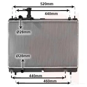 Радиатор охлаждения двигателя VAN WEZEL 52012704 1437852009 KYM Y8 изображение 0