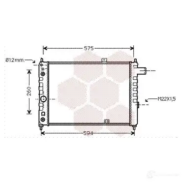 Радиатор охлаждения двигателя VAN WEZEL CRNRF 37002051 60 372051 472020