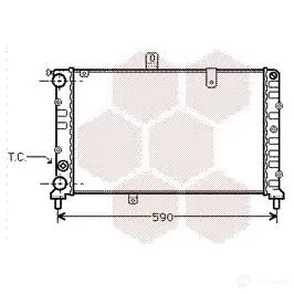 Радиатор охлаждения двигателя VAN WEZEL 484943 73002027 8BOFF4 6073202 7