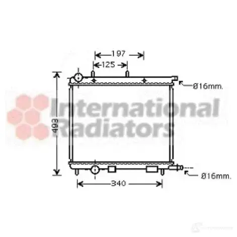 Радиатор охлаждения двигателя VAN WEZEL L82DW0 6009222 7 09002227 460211 изображение 0