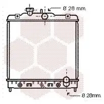 Радиатор охлаждения двигателя VAN WEZEL 466870 25002068 DG10V97 6 0252068