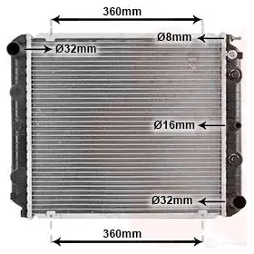 Радиатор охлаждения двигателя VAN WEZEL 605920 39 NJ47SOF 484464 59002039