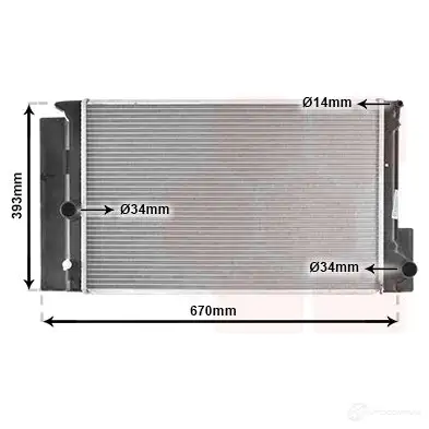 Радиатор охлаждения двигателя VAN WEZEL XFQ5LV 6 0532397 479705 53002397