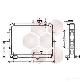 Радиатор охлаждения двигателя VAN WEZEL N1RDD 608 32036 487002 83002036