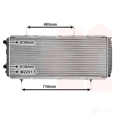 Радиатор охлаждения двигателя VAN WEZEL 40002151 60 402151 31KQV 474547