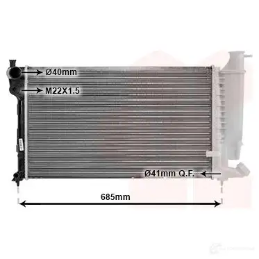 Радиатор охлаждения двигателя VAN WEZEL 600921 14 460162 IJ4OA8 09002114 - Изображение 1