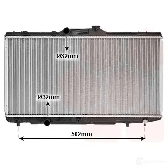 Радиатор охлаждения двигателя VAN WEZEL 53002188 605321 88 STQ1ZKZ 479582 изображение 0