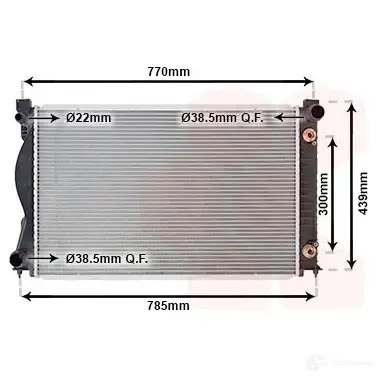 Радиатор охлаждения двигателя VAN WEZEL 600322 36 02I76C 03002236 456288