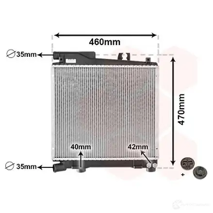 Радиатор охлаждения двигателя VAN WEZEL 6006205 5 QW8VCU 457912 06002055 - Изображение 1
