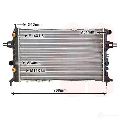 Радиатор охлаждения двигателя VAN WEZEL 6037 2253 J1MUA4 37002253 472091