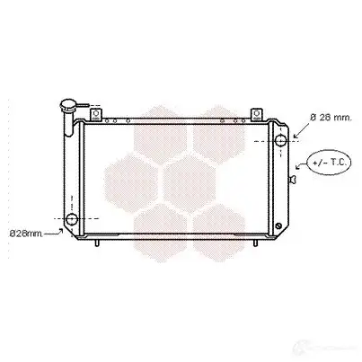 Радиатор охлаждения двигателя VAN WEZEL 461633 BZM8T 13002084 601320 84