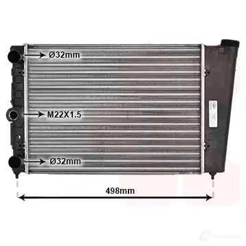 Радиатор охлаждения двигателя VAN WEZEL 6058 2009 PY5C6WK 58002009 481500