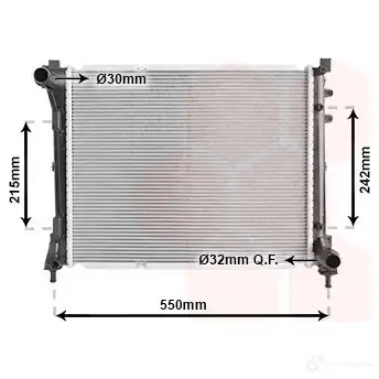 Радиатор охлаждения двигателя VAN WEZEL 73002098 484968 60732 098 SQP4SFZ