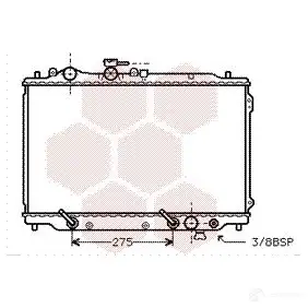 Радиатор охлаждения двигателя VAN WEZEL 6 0272051 27002051 9CKKIRY 467396 изображение 0