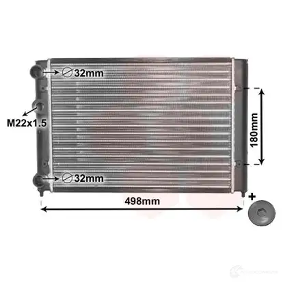 Радиатор охлаждения двигателя VAN WEZEL UQG36L 60582 028 481509 58002028 изображение 1