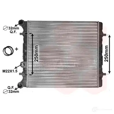 Радиатор охлаждения двигателя VAN WEZEL UA5ASS 605 82152 481566 58002152 изображение 1