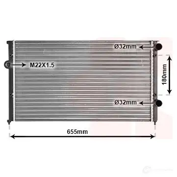 Радиатор охлаждения двигателя VAN WEZEL 481543 X3W98P 60 582102 58002102