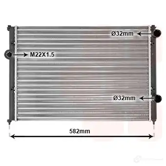 Радиатор охлаждения двигателя VAN WEZEL 605 82119 DOYMZK 481553 58002119