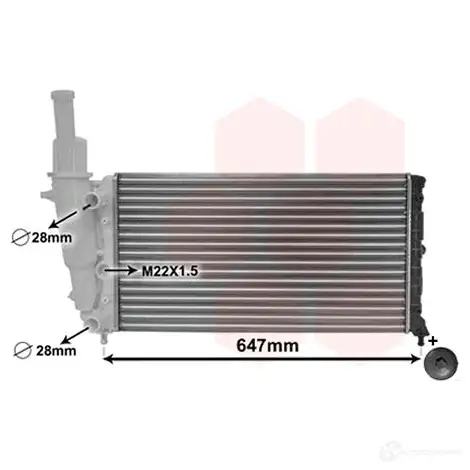 Радиатор охлаждения двигателя VAN WEZEL SJ6J8OF 60172 140 463244 17002140 изображение 0
