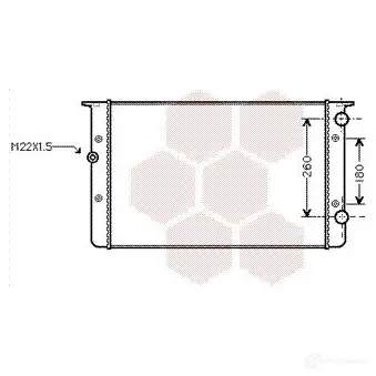Радиатор охлаждения двигателя VAN WEZEL TL9HV 6 0582104 58002104 481545