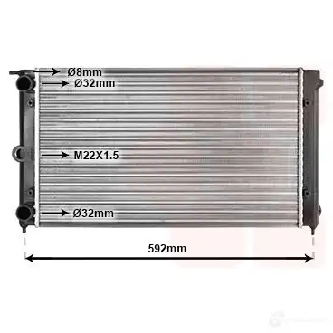Радиатор охлаждения двигателя VAN WEZEL 481502 58002011 Q3H714 60582 011