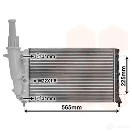 Радиатор охлаждения двигателя VAN WEZEL 601 72139 463243 MTOIK4 17002139 изображение 0