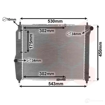 Радиатор охлаждения двигателя VAN WEZEL 81002066 485703 60812 066 HP85R7C