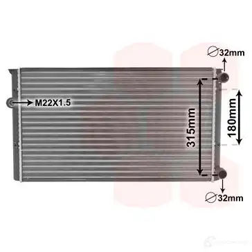 Радиатор охлаждения двигателя VAN WEZEL 60582 105 IH0ST 58002105 481546 изображение 0