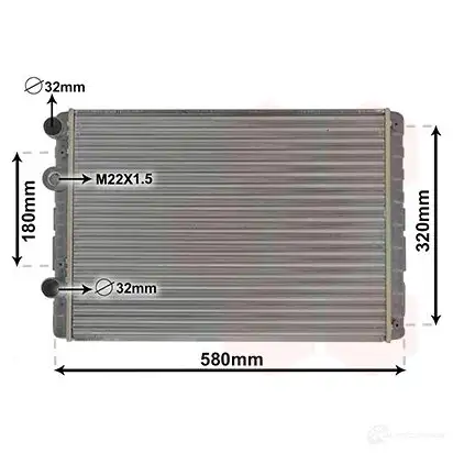 Радиатор охлаждения двигателя VAN WEZEL XCOKILH 58002130 481560 60 582130