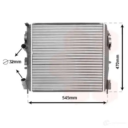 Радиатор охлаждения двигателя VAN WEZEL 476031 6CCZ9KG 6043 2325 43002325
