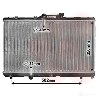 Радиатор охлаждения двигателя VAN WEZEL L2UOHU 53002147 60532 147 479560 изображение 0