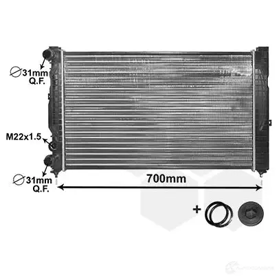 Радиатор охлаждения двигателя VAN WEZEL 600321 23 456260 98AQ4NX 03002123 - Изображение 1