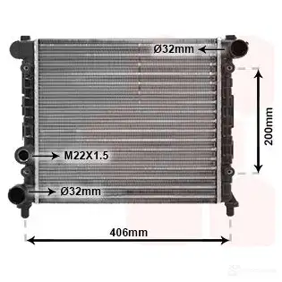 Радиатор охлаждения двигателя VAN WEZEL MT4FU 604920 04 478274 49002004