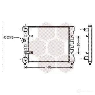 Радиатор охлаждения двигателя VAN WEZEL ETHJ3W 6 0492022 478281 49002022 изображение 0